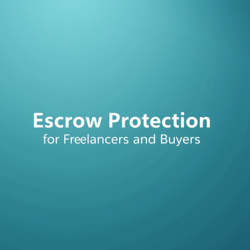 A secure digital transaction workspace showing a protected payment escrow balance on a clean screen.