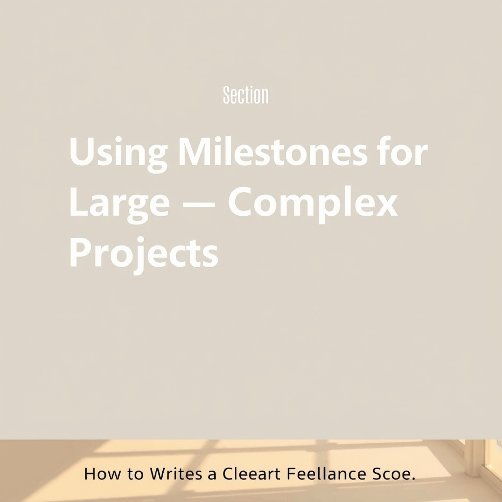 Using Milestones for Large and Complex Projects