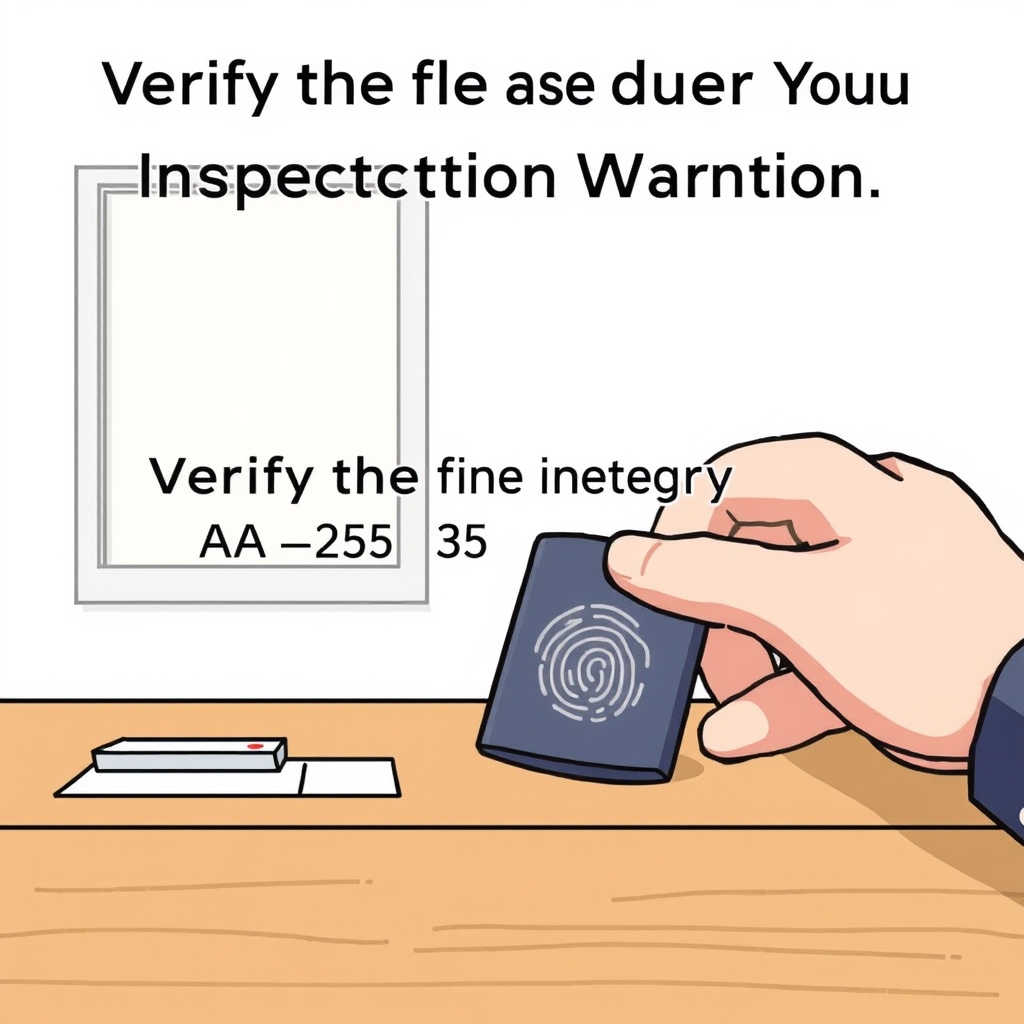 Verify the File Integrity and SHA-256 Fingerprint
